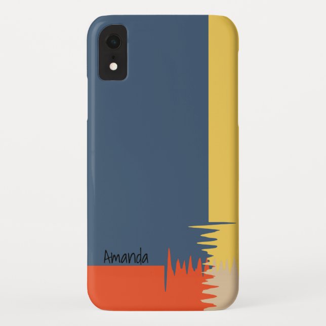 Blue Yellow Red Cream - Personalizable Case-Mate iPhone Case (Back)