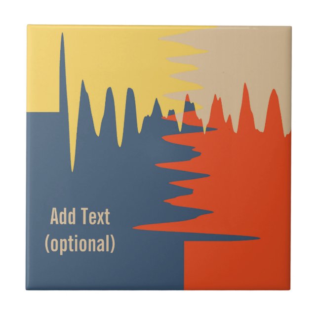 Blue Yellow Red Cream Tile (Front)