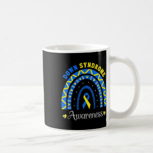 Blue Yellow Ribbon Down Syndrome Awareness Family Coffee Mug