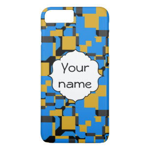 Blue yellow shapes iPhone 8 plus/7 plus case