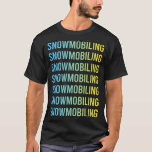 Blue Yellow Snowmobiling Snowmobile T-Shirt