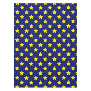 Blue Yellow Stars Pattern Decorative Tablecloth