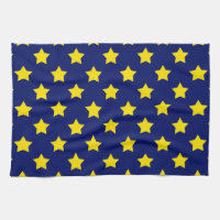 Blue Yellow Stars Pattern Decorative