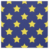 Blue Yellow Stars Pattern Decorative Textile