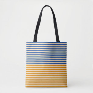 Blue Yellow Stripe  Tote Bag