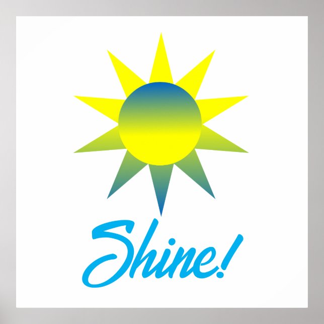 Blue Yellow Sun Shine  Poster (Front)