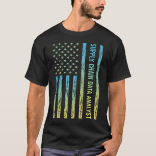 Blue Yellow Supply Chain Data Analyst T-Shirt