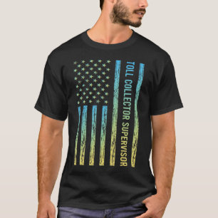 Blue Yellow Toll Collector Supervisor T-Shirt