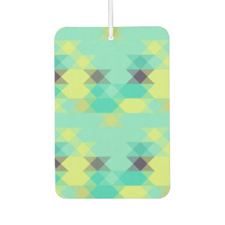 blue yellow turquoise yellow and aqua  car air freshener
