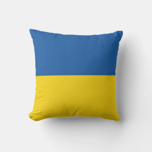 Blue yellow Ukraine flag zippered Cushion