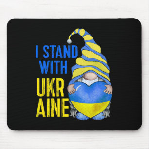 Blue Yellow Ukraine Garden Gnome Ukrainian Flag Te Mouse Mat