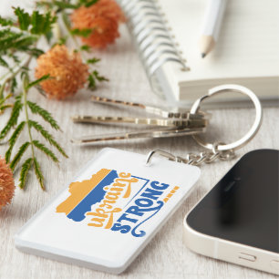 Blue Yellow Ukrainian Flag Key Ring