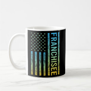 Blue Yellow USA Flag - Franchisee Coffee Mug