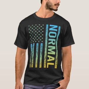Blue Yellow USA Flag - Normal T-Shirt