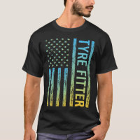 Blue Yellow USA Flag - Tyre Fitter