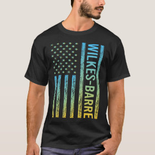 Blue Yellow USA Flag - Wilkes-Barre T-Shirt
