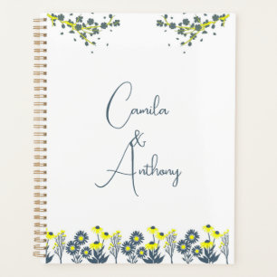 Blue Yellow Wildflower Floral Boho Wedding Planner