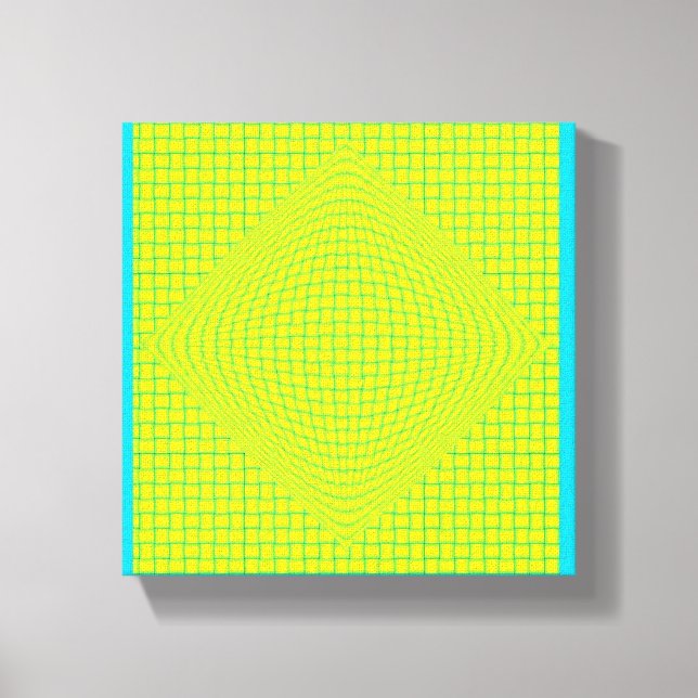 Blue, Yellow Wrapped Canvas Art (Front)