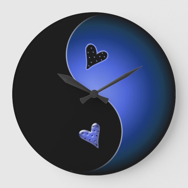 blue yin yang large clock (Front)