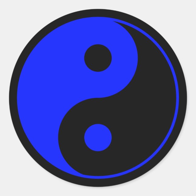 Blue Yin Yang Sticker (Front)