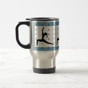 Blue Yoga Design Travel/commuter Mug: Coffee Mug