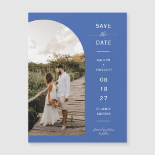 Blue Yonder Arch Photo Save the Date Magnetic Card