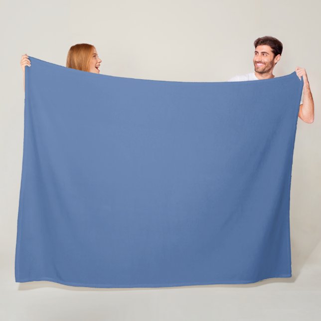 Blue yonder (solid colour)  fleece blanket (In Situ)