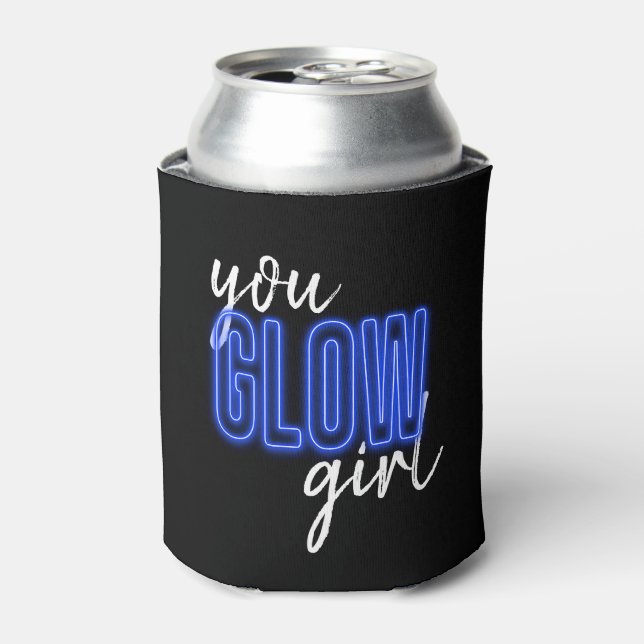 Blue You Glow Girl Can Cooler (Can Front)