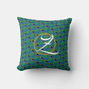 Blue ZAMBIA Scripture Monogram Scatter Cushion