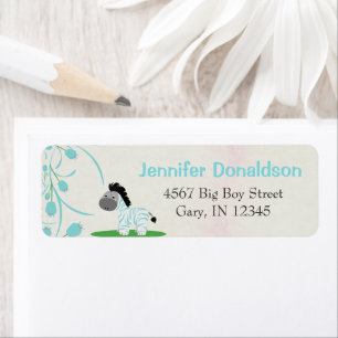 Blue Zebra Blue Return Address Labels