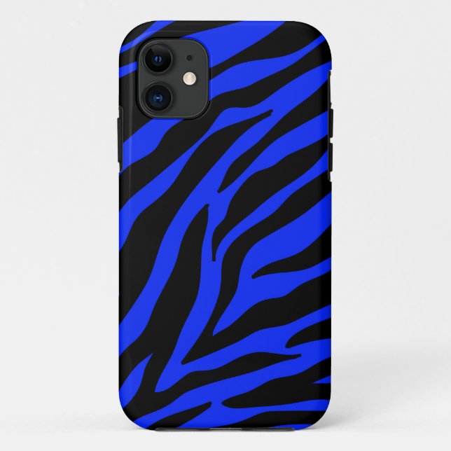 blue zebra Case-Mate iPhone case (Back)
