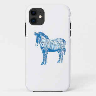 Blue zebra Case-Mate iPhone case