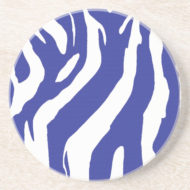 Blue Zebra Coaster (Front)