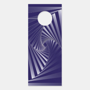 blue zebra geometry door hanger