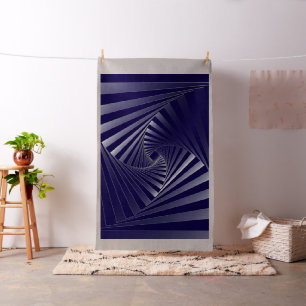 blue zebra geometry fabric