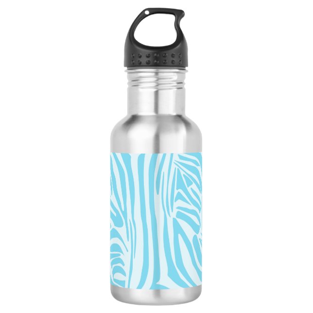 Blue Zebra Pattern 710 Ml Water Bottle (Front)