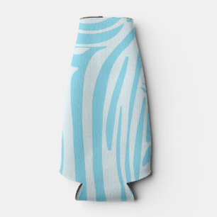 Blue Zebra Pattern Bottle Cooler
