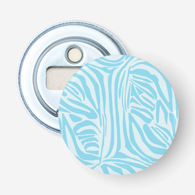 Blue Zebra Pattern Bottle Opener (Front)