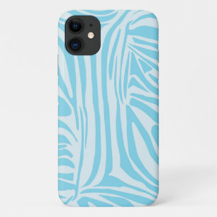 Blue Zebra Pattern iPhone 11 Case