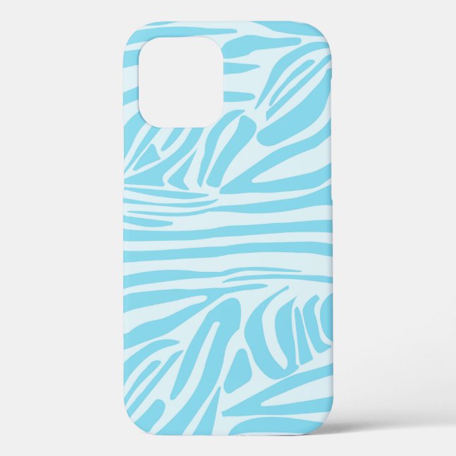 Blue Zebra Pattern Case-Mate iPhone Case (Back)