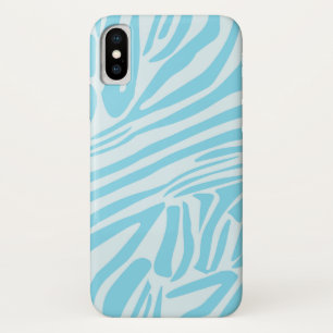 Blue Zebra Pattern iPhone X Case