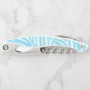 Blue Zebra Pattern Corkscrew