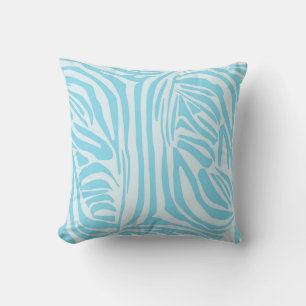 Blue Zebra Pattern Cushion