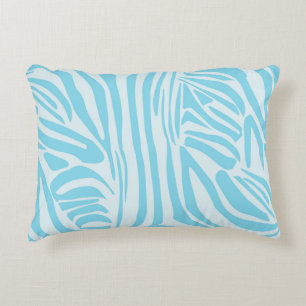Blue Zebra Pattern Decorative Cushion