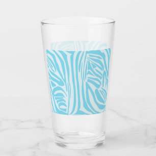 Blue Zebra Pattern Glass