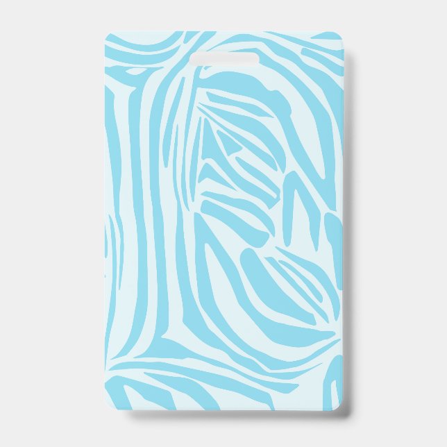 Blue Zebra Pattern ID Badge (Front)