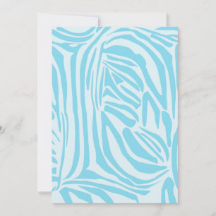 Blue Zebra Pattern Invitation