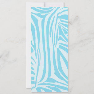 Blue Zebra Pattern Invitation