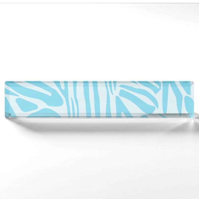 Blue Zebra Pattern Nameplate (Front)