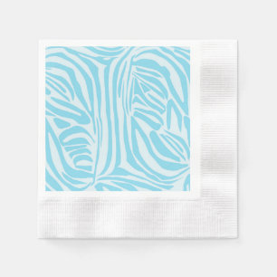 Blue Zebra Pattern Napkin